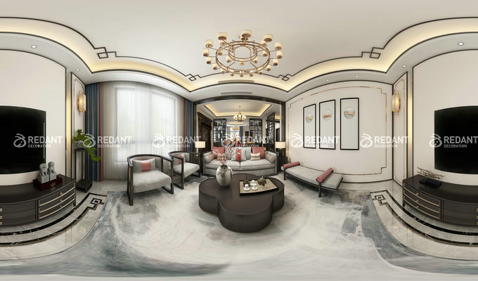 红蚂蚁装饰案例分享之碧溪沈巷新中式风格